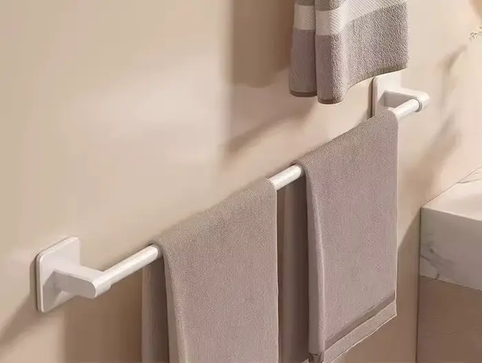 Porte-serviettes, étagère murale de rangement pour salles de bain, aucun perçage requis. Porte-servi
