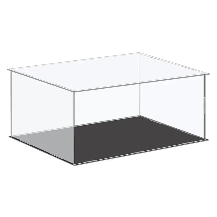 Présentoir en acrylique Transparent, boîte de rangement en plastique, Cube à assembler, vitrine anti