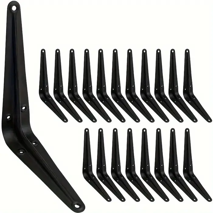 Supports d'étagère en métal noir robuste