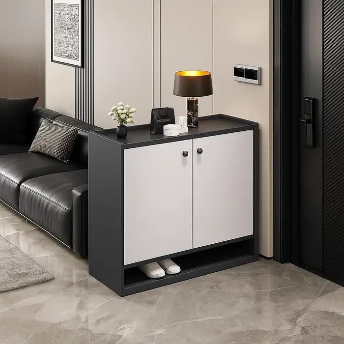 Petite porte d'armoire à chaussures étroite 2025, nouvelle armoire de rangement d'entrée intégrée co