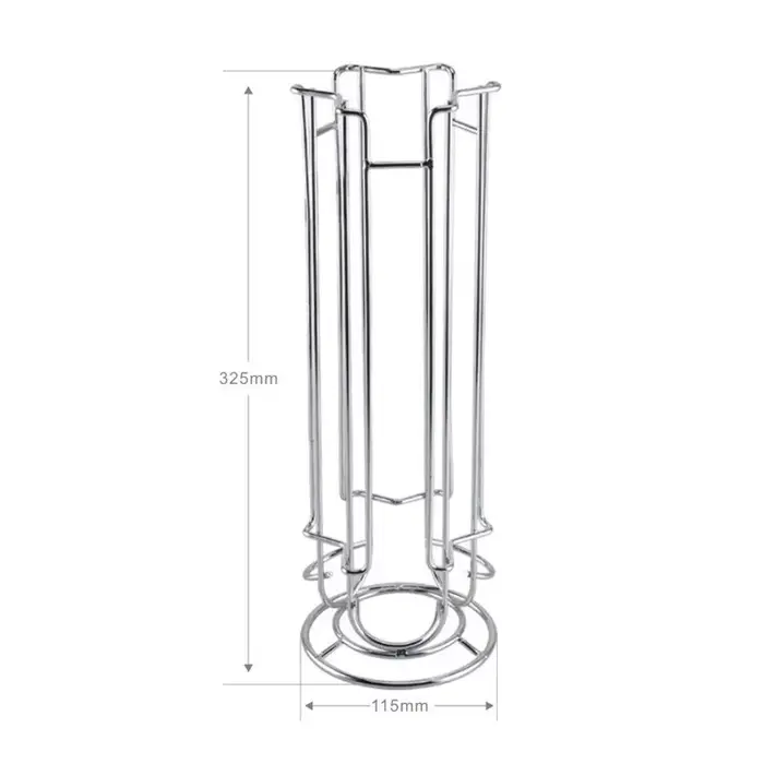 Support de rangement pour capsules Dolce Gusto en acier inoxydable argenté