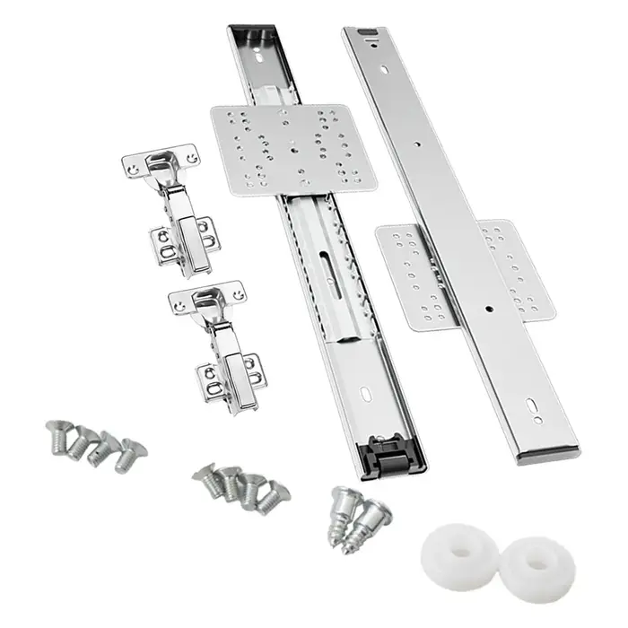 Armoire rabattable cachée, Rails coulissants de porte, portes de poche, Kit de quincaillerie pour pl