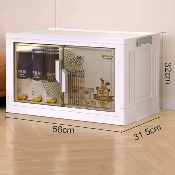 Boîte de rangement pliante, bacs de rangement transparents multifonctionnels, boîtes de rangement po