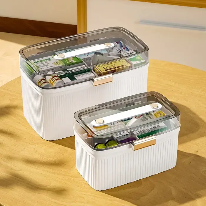 Boîte de rangement portable pour trousse de premiers soins