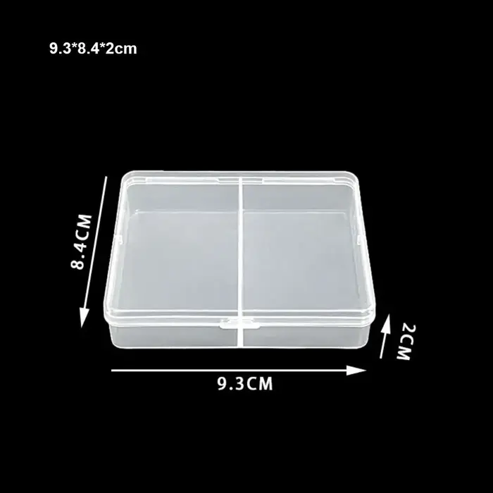 Boîte de rangement carrée transparente et durable pour petits objets