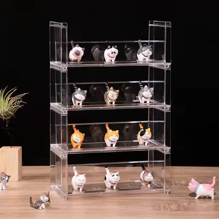 Présentoir transparent pour Figurine Pop, bocaux d'assaisonnement, rangement de cosmétiques, rouge à lèvres, boîte de rangement de bureau, support de rangement organisateur