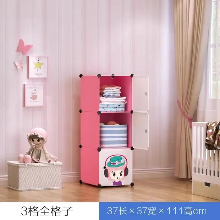 Armoire Nordique Économique, Moderne et Minimaliste, avec Étagères Ouvertes, Simple, pour Chambre à 