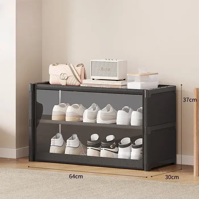 Étagère à chaussures multicouche, anti-poussière, Design Transparent, petits espaces, organisateur d
