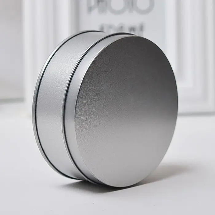 Boîtes rondes en fer blanc, conteneurs de rangement en métal, Surface lisse, fabrication soignée, dé