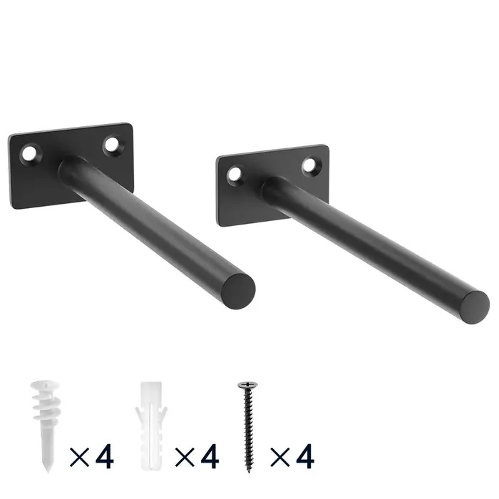Paquet de 2/4/6 pièces d'étagères flottantes, 6 pouces, pour bois