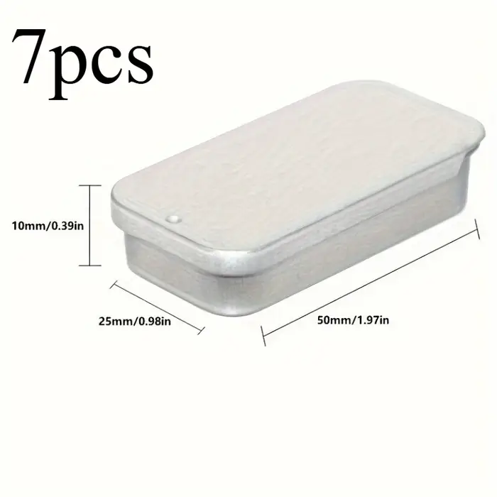 7 boîtes à couvercle coulissant petit format, boîtes exquises pour crèmes de beauté, mini pots à bon