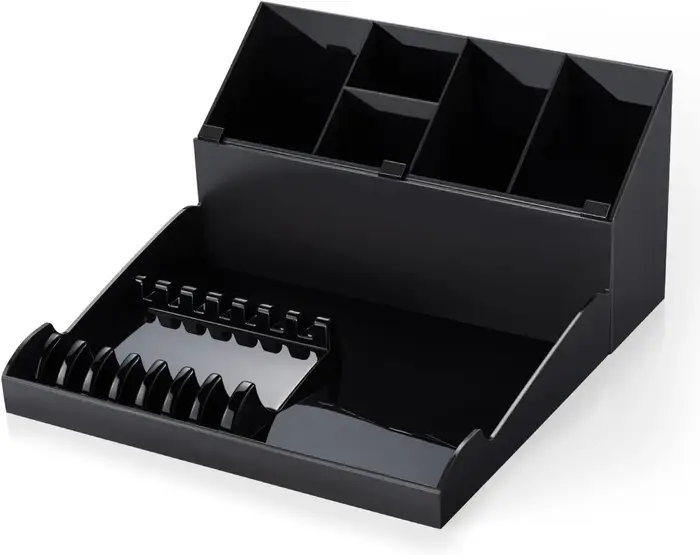 Étagères outil de rangement de coiffure, support de peigne à ciseaux, organisateur de coupe de barbi