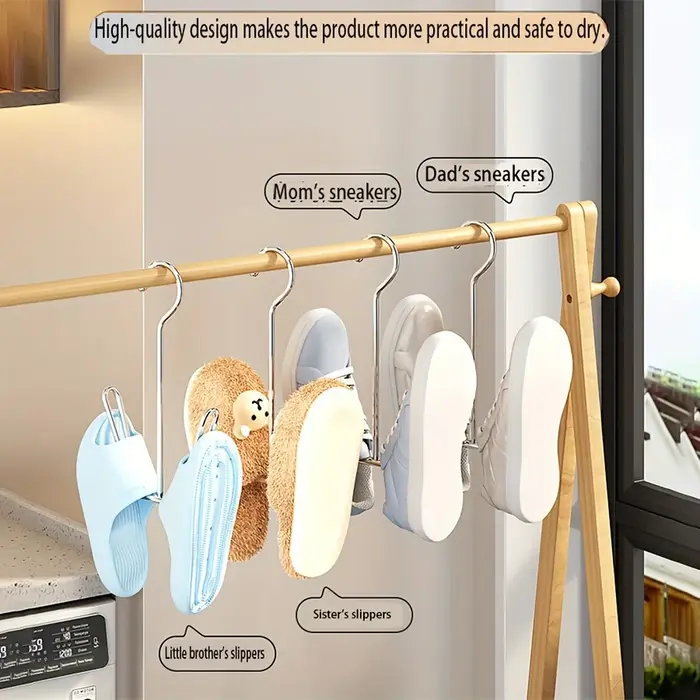 Cintre à chaussures en acier inoxydable T1 avec crochet