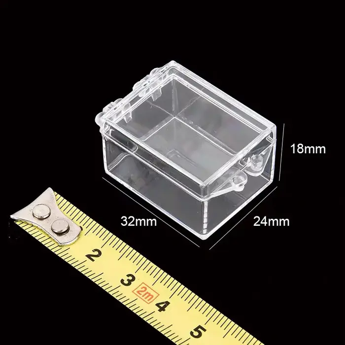 Boîte de Rangement Rectangulaire Transparente, Grande Boîte en Plastique, Collection d'Échantillons 