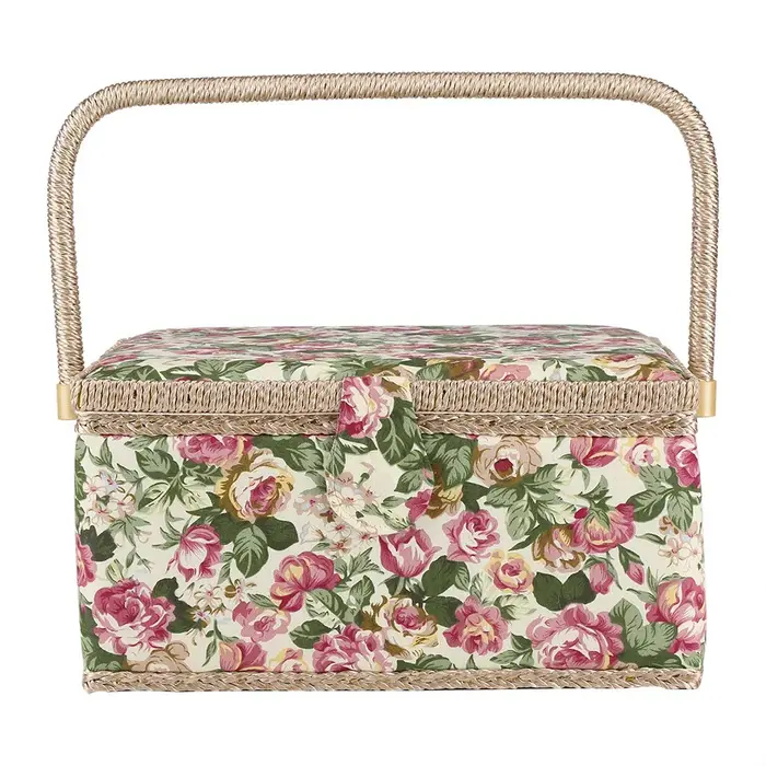 Panier de couture en tissu imprimé Floral