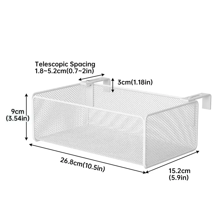 Étagère de rangement de chevet, panier de rangement suspendu pour lit de dortoir sans perçage, boîte