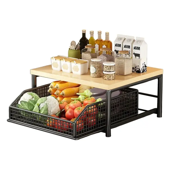 Étagère de rangement pour micro-ondes de cuisine moderne