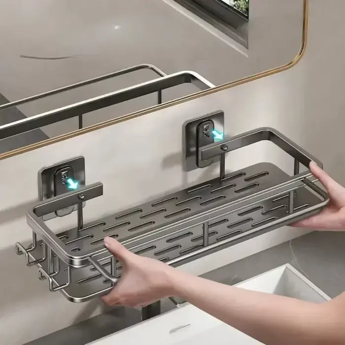 Étagère de salle de bain sans perceuse