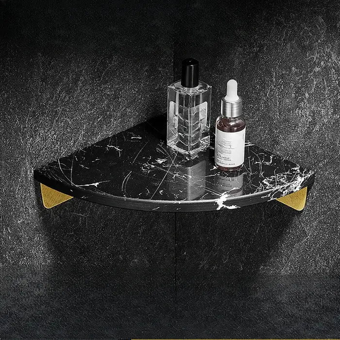 Étagère d'angle murale HOMirror, rangement cosmétique avant, étagère de douche en métal T1, porte-sh