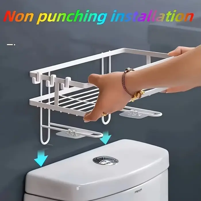 Support de rangement de toilettes multifonctionnel pour salle de bain