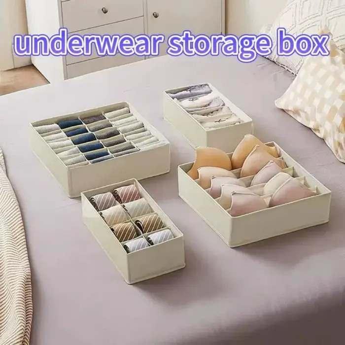 Tiroir organisateur de rangement de sous-vêtements chaussettes et soutien-gorge pantalons boîte