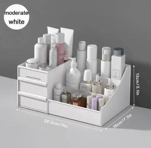 Boîte de rangement pour table de toilette de dortoir, organiseur de tiroirs en plastique pour cosmét