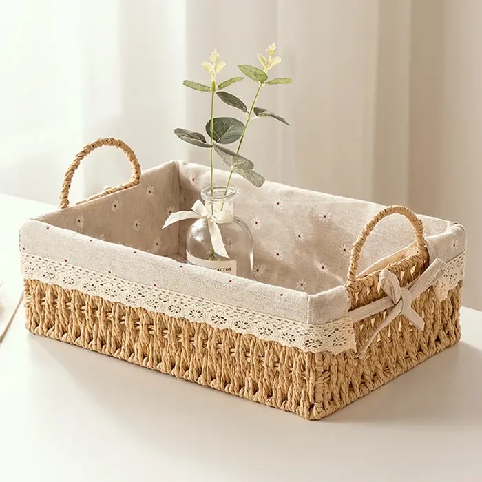 Boîte de rangement tissée