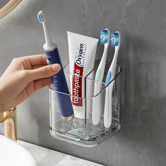 Support de rangement pour brosses à dents, grande capacité, boîte de rangement murale pour salle de 
