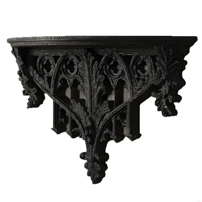 C5AC – étagère murale gothique sculptée creuse, flottante en plastique pour décoration maison, conti