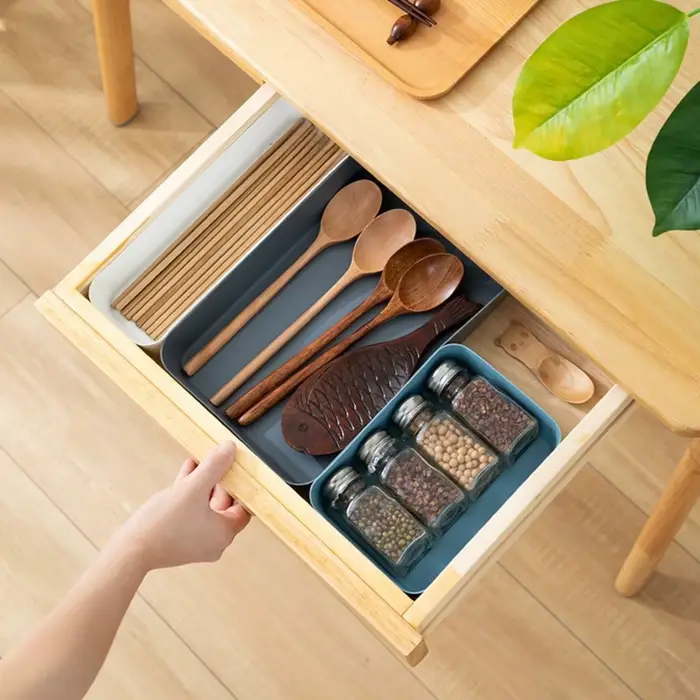 Boîte de rangement de bureau en plastique grande capacité, couleur unie, avec tiroirs, empilable, pour documents et dossiers, idéale pour la maison et le bureau