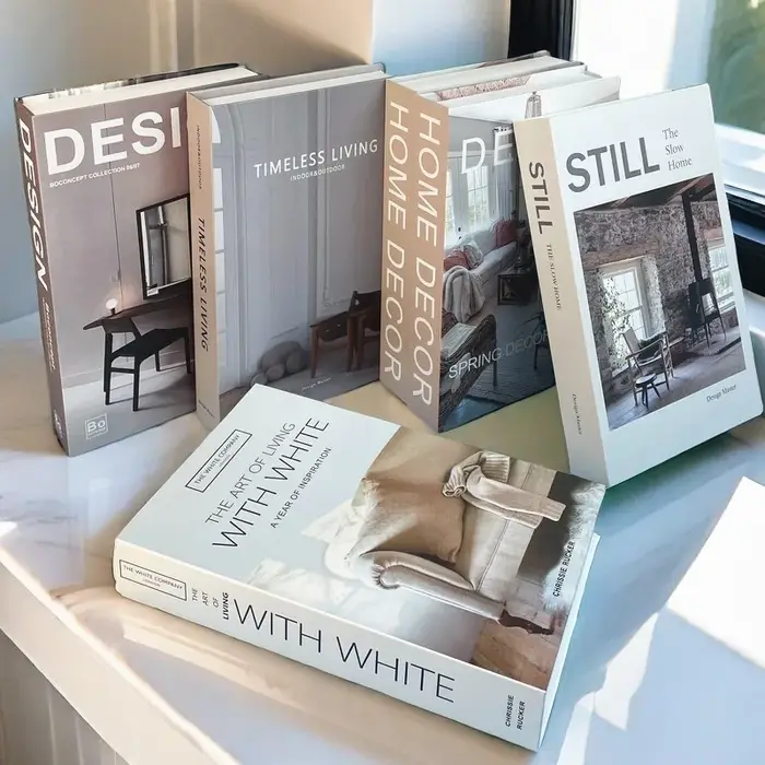 Boîte de rangement de faux livres de luxe