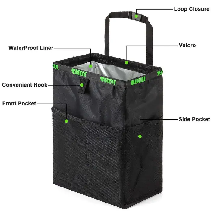 Poubelle de voiture pliable pour rangement intérieur