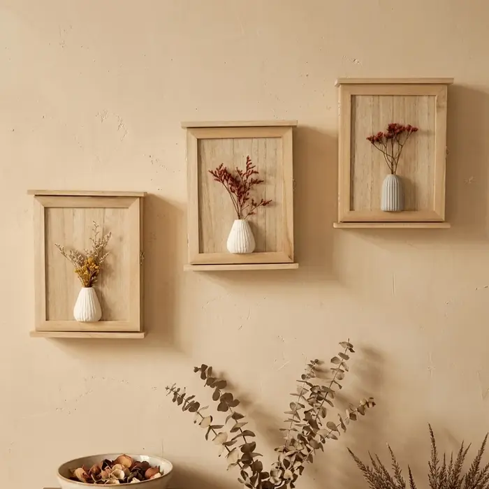Boîte de rangement murale créative en bois pour clés