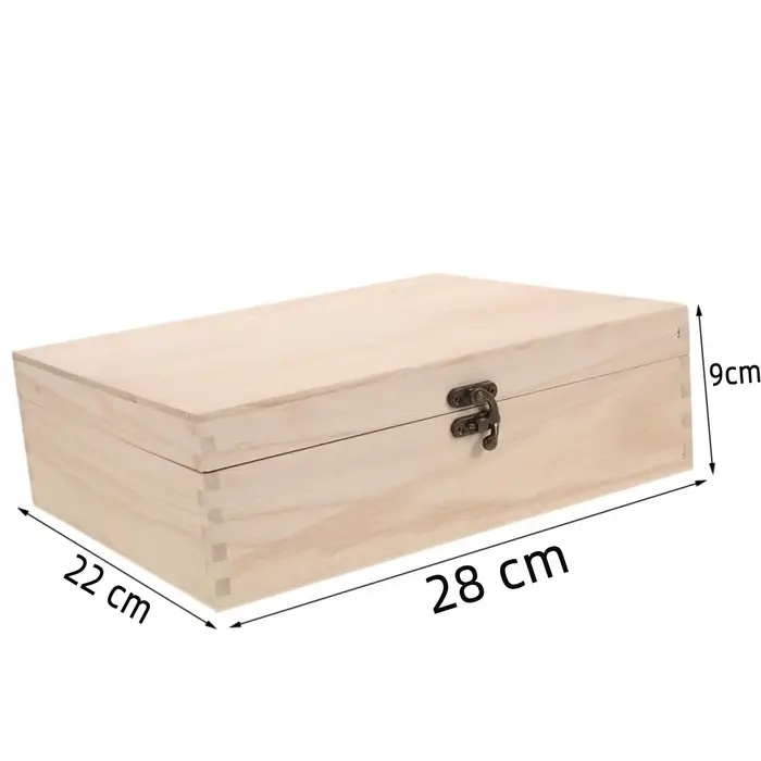 Boîte de rangement en bois à 2 niveaux