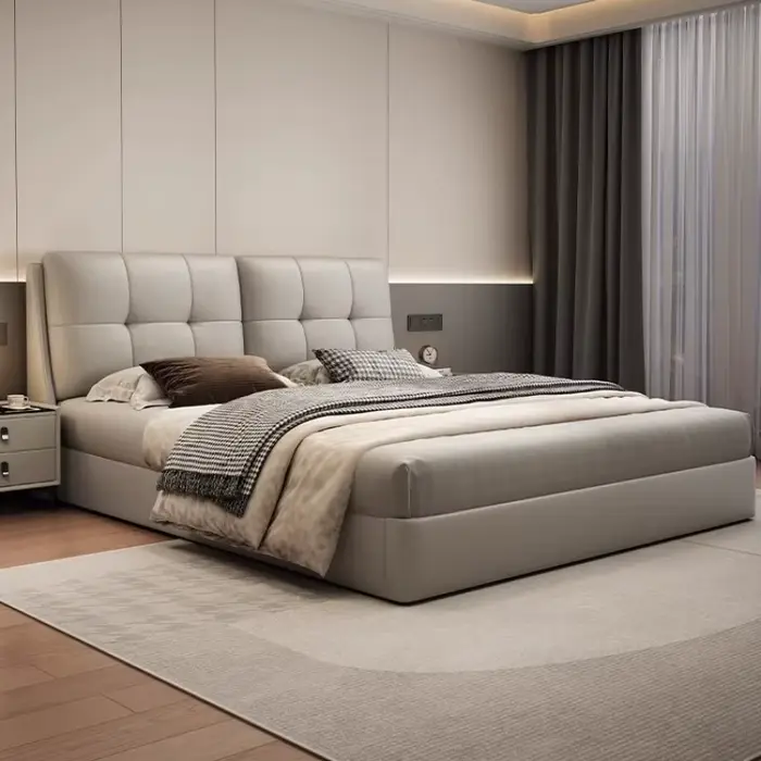Reine rangement lit chambre King Size Double cadre moderne tête De lit luxe dormir Camas De dortoir accessoires pour la maison