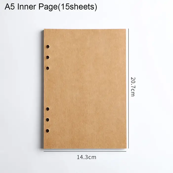 Nouveau Couverture de classeur en papier Kraft A5 B5 A4, classeur Vintage, sac de fichiers à Clip