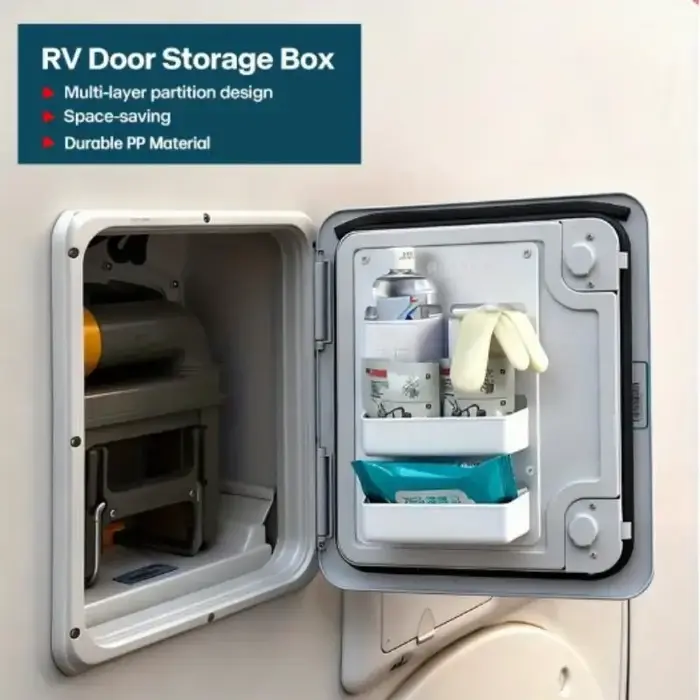 Compartiment de rangement pour porte de toilette de camping-car