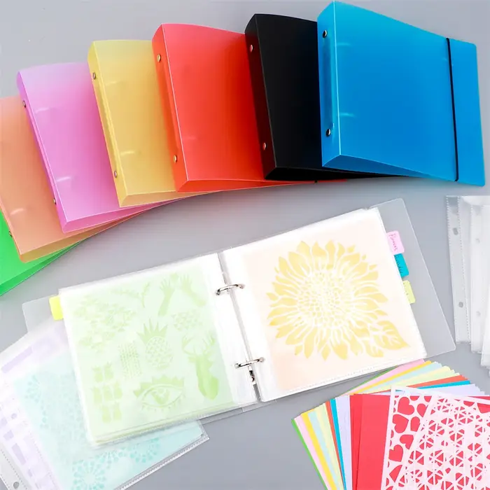 Organisateur de dossiers de rangement de pochoirs 6x6, classeur de rangement découpé et support de rangement de timbres, organisateur de pochoirs de cuisson, Scrapbooking