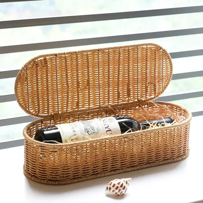 Panier de rangement bohème en Imitation rotin