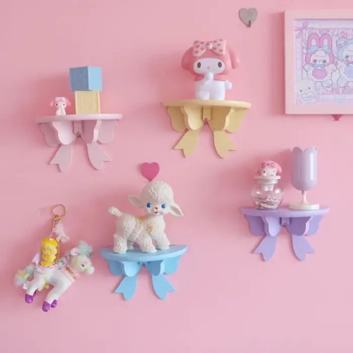 Étagère Murale en Bois avec Nministériels d Mignon Kawaii