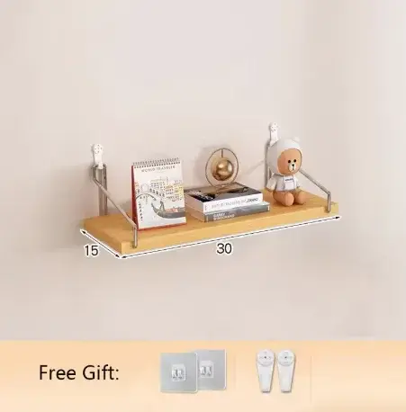 Étagère murale flottante en bois, support de rangement mural, étagère murale sans perçage, pour bibl