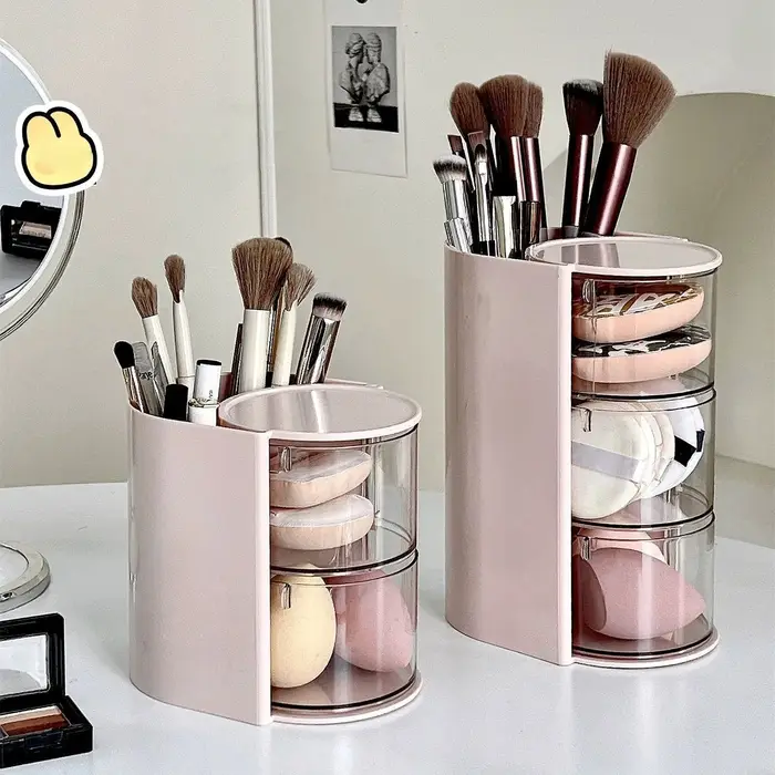Boîte de rangement cosmétique rotative