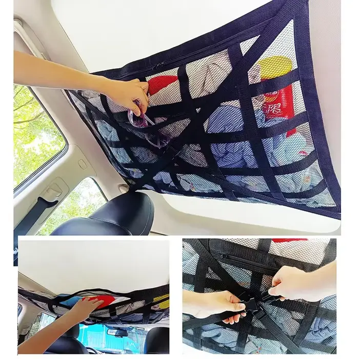 Sac de rangement universel pour plafond de voiture, filet de rangement pour camion, SUV, gain de pla