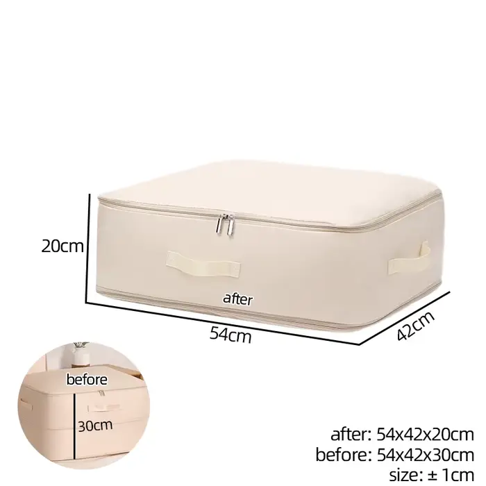 Sac de rangement compressible pour couettes, couvertures, vêtements, avec fermeture éclair, gain de 