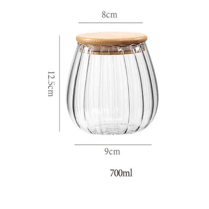Récipient alimentaire bouteilles de stockage de cuisine pot hermétique en verre Grains thé grains de