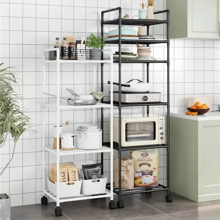Meuble de rangement et étagère portable sur pied pour la maison - adapté à la cuisine