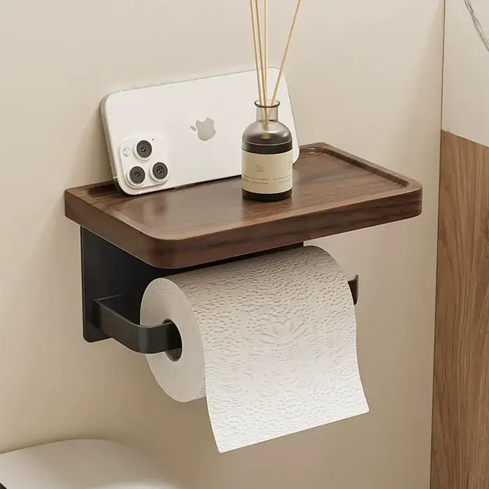 Porte-papier hygiénique en bois