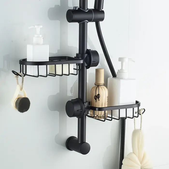 Étagère de panier en aluminium monocouche pour shampoing