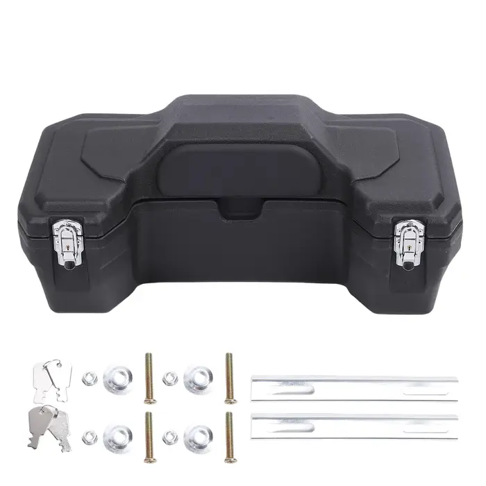 Boîte de rangement arrière pour ATV, système de verrouillage sécurisé, anti-rayures, dossier intégré