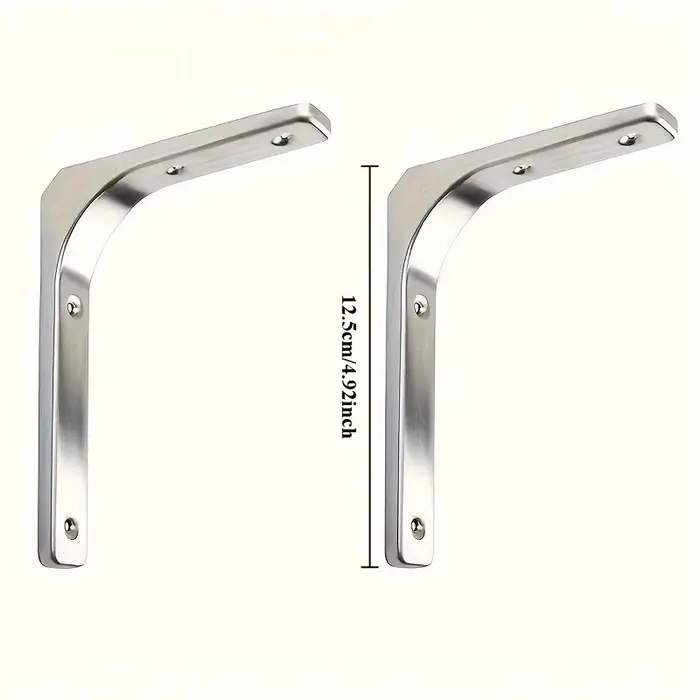 Supports d'étagère en acier inoxydable en forme de L, supports de fixation à angle droit robustes po